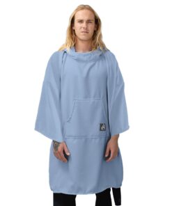 Vintage Blue Surf Swim Changing Poncho with sleeves - Adult - S