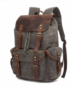 Vintage Leather and Waxed Canvas Laptop Bag and Backpack