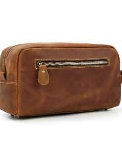 Vintage Leather Crazy Horse Toiletry Bag