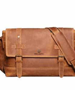 Vintage Leather Laptop Sling Bag