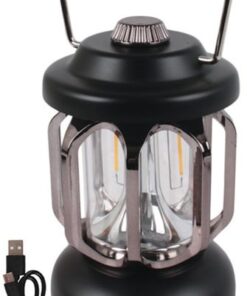 Vintage Lights Rechargeable Camping Lantern - 9 SMD (3.7 Volts/300 Lumen) - Black