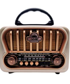 VinTage Style Rechargeable BT, Usb, TF, 3 Band Multi-Function Radio NS-8109