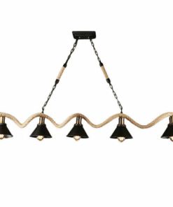 Vintage Twisted Rope Style Pendant Lamp 5 Lights