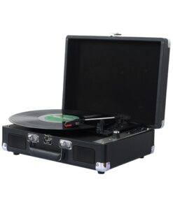 Vinyl Record Player Portable Suitcase 3 Speed Vintage Belt-Driven Turntable