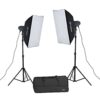Visico PRO VL 300 Watt PLUS: 2X Flash Head Softbox Studio Kit VL-300P-SBK