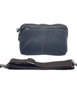 Vivace - Genuine Leather Crossbody - Moon Bag - Black Rhino