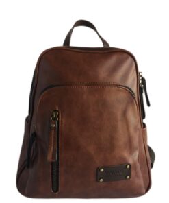 Vivace - High-Quality PU Leather Backpack - Brown