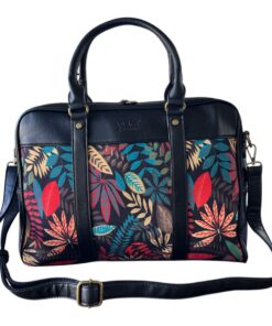 Vivace Printed Laptop Bag - Black, Blue