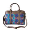 Vivace Printed Laptop Bag - Brown, Blue