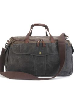 Vivace - Waterproof Canvas and Leather Travel Bag - Grey