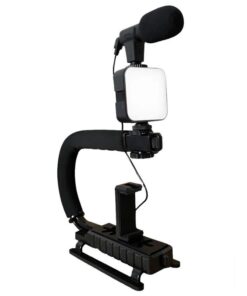 Vloggers Smart LED Light Live Video Stand with Microphone-Q-ZJ010