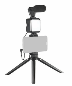 Vlogging Kit with LED Light and Microphone