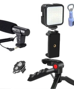 Vlogging Kit With Tripod LED Video Light, Phone Holder And A Bottle Opener