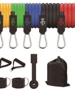 VolaFit - Resistance Exercise Bands for Home and Gym Workout 11 Piece Set