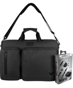 Volkano Solitude Hybrid Laptop Briefcase with Mercury Bluetooth Earphones