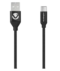 Volkano Weave Series Fabric Braided Micro USB Cable 3m - Black