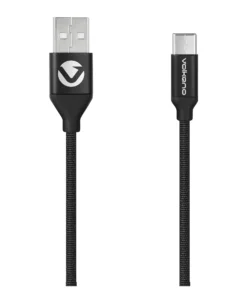 Volkano Weave Series Fabric Braided USB Type-C Cable 3m - Black