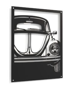 Volkswagen Beetle - Raised Metal Wall Art (80x60cm)