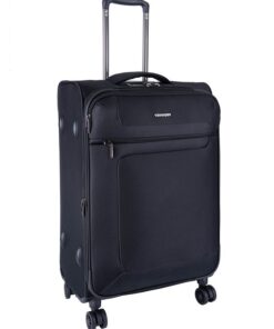 Voyager Istria Medium 4 Wheel Trolley Case - Black
