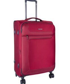 Voyager Istria Medium 4 Wheel Trolley Case - Red