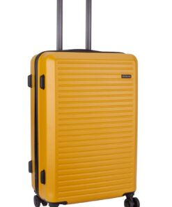 Voyager Mahe Medium 4-Wheel Trolley Case - Medium - Mustard