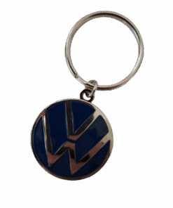 VW Car Logo Key Ring - Blue Back Round
