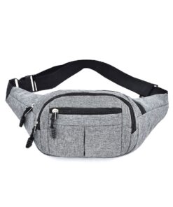 Waist Bag - Moon Bag -Chest Bag-Phone Bag-Jogging Large Capacity - Grey