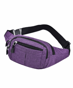 Waist Bag - Moon Bag -Chest Bag-Phone Bag-Jogging Large Capacity - Purple