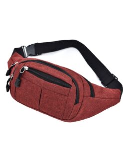 Waist Bag - Moon Bag -Chest Bag-Phone Bag-Jogging Large Capacity - Red