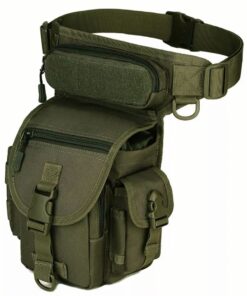 Waist Leg Bag Pouch Camping and Outdoor Bag 800D Waterproof - Olive Green
