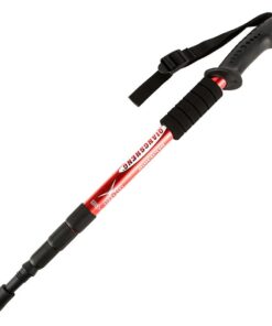 Walking Stick Trekking Poles Folding Cane with Handle Anti-slip Safe Hiking - Red, Black