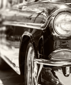 Wall Art Canvas - Classic Car Front Bumper