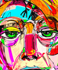 Wall Art Canvas - Digital Painting Portrait Of A Man