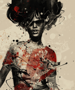 Wall Art Canvas - Woman in the Style of Cabaret