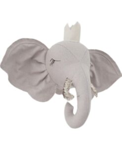 Wall Hanging Plush Stuffed Elephant King Head