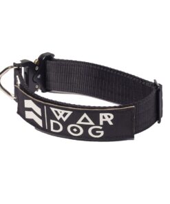 War Dog Metal Buckle Dog Collar Black - 38mm - L