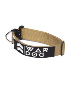 War Dog Metal Buckle Dog Collar Tan - 38mm - XL