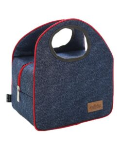 Washable Insulated Lunch Box with Denim Zip
