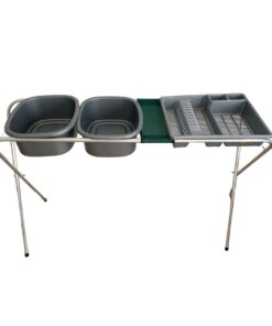 Washing UP Stand with Double Basin and Drying Rack