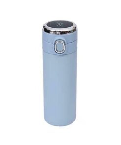 Water Bottle Vacuum Flask Coffee Cup Temperature Display Steel - Blue