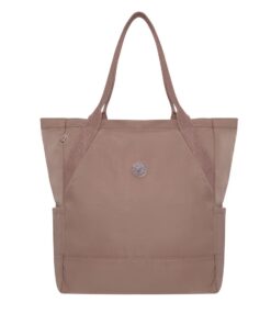 Water-Repellent Nylon Shopper Tote Bag - Blush