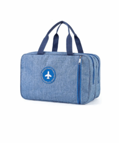 Water-Resistant Large Toiletry Bag for Women and Men. Portable Travel Bag - Blue
