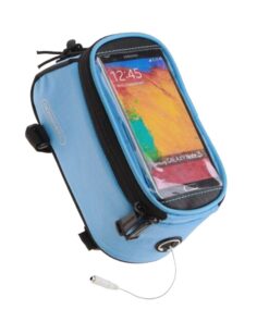 Waterproof Bike Front Tube Handlebar Bag - Blue (Size:L)