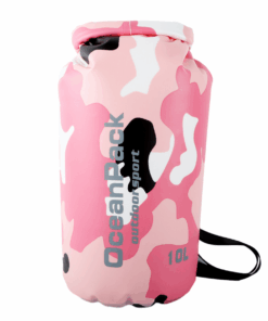 Waterproof Dry Bag Backpack 20L Top Portable Dry Sack Waterproof Bag - Pink