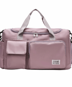 Waterproof Duffel Bag with Multiple Compartments & Strap - Rose