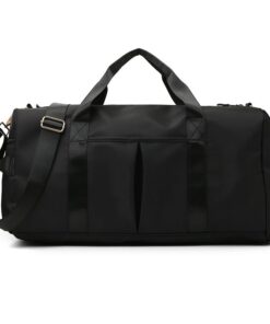 Waterproof Duffel Weekender Unisex Sports Travel Gym Bag - Black