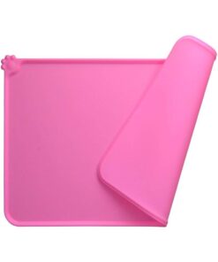 Waterproof Pet Silicone Food Mats Tray - Pink