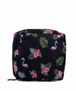 Waterproof Pink Flamingo Tampon And Sanitary Pad Pouch Storage Bag