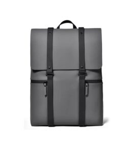 Waterproof PU Leather Backpack - Grey