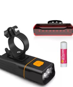 Waterproof Rechargeable Bicycle Front and Back Light with Lip Balm DL154